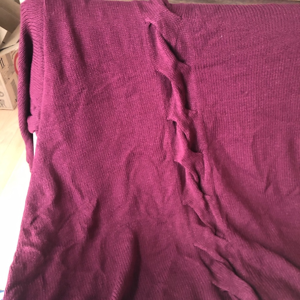 Cable knit throw blanket